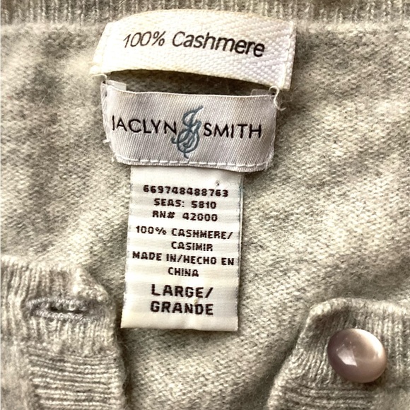 LIGHT GRAY CASHMERE CARDIGAN Fits M/LG VNPLC - Picture 2 of 16